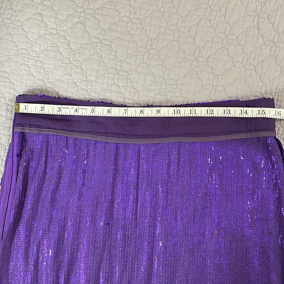 EUC Queen of Sparkles sequin fringe skirt size Large - Picture 9 of 10